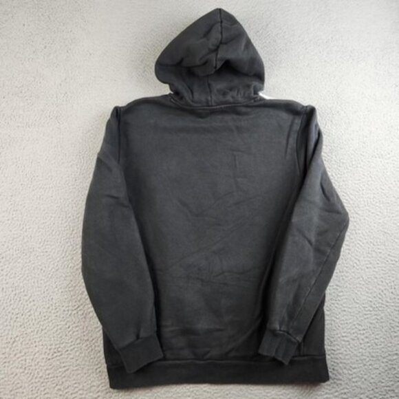 Puma Hoodie Mens Large Black Pullover Athletic Logo Drawstring Kangaroo Pocket - Picture 2 of 7